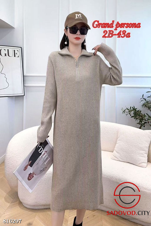 Мягкое тёплое платье из трикотажа - Bruno фото 2