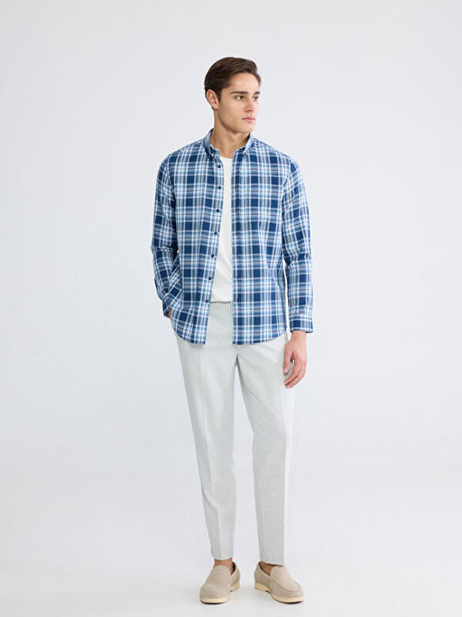 Regular Fit Uzun Kollu Ekose Arm?rl? Erkek G?mlek