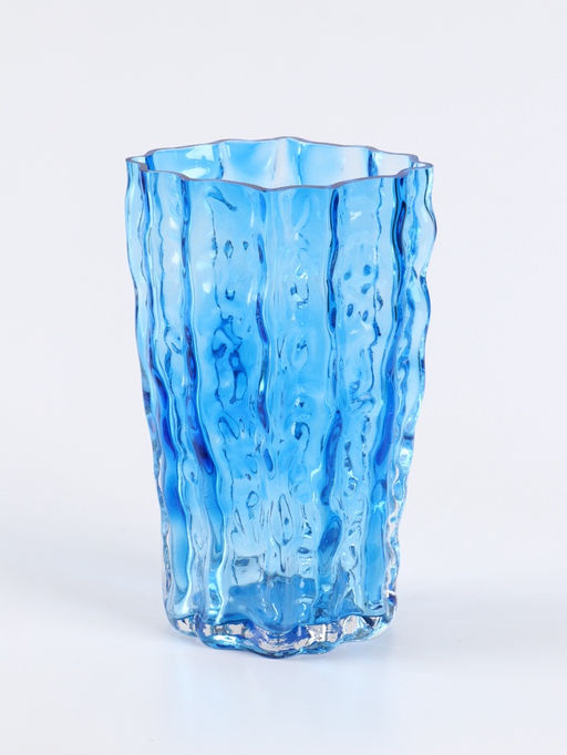 Ваза «Фонс», 24×14.5 см, стекло, синяя