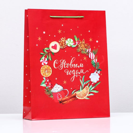 Пакет подарочный С Новым годом, 33 х 42,5 х 10 см - Simaland фото 3