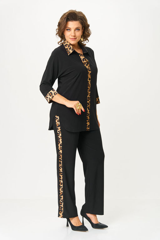 Костюм Svetlana Style 3017 черный+леопард
