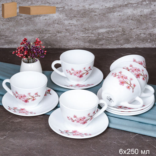 Чайный набор 12 предметов 220 мл / GB220/12 (7196) /уп 8/ Сакура