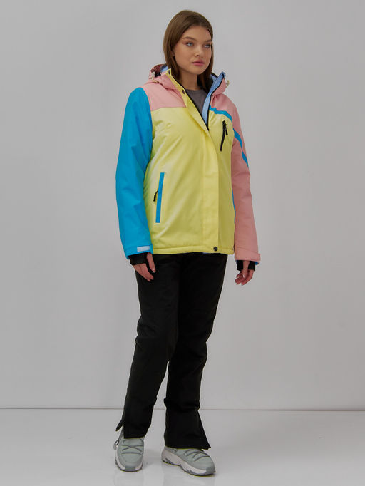 Горнолыжный костюм женский зимний желтого цвета 016J - Chunmai фото 9