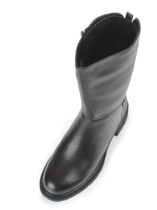 Z4209M BLACK Полусапоги зимние женские (натуральная кожа, натуральный мех)