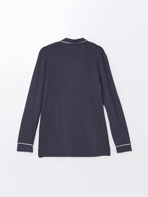 G?mlek Yaka Kad?n Pijama ?st?