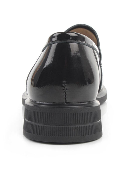 03-PDEB105-3 BLACK Лоферы женские (натуральная кожа)