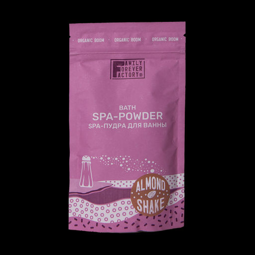Family Forever Organic Boom Спа-пудра для ванны "Миндальный шейк" 200г