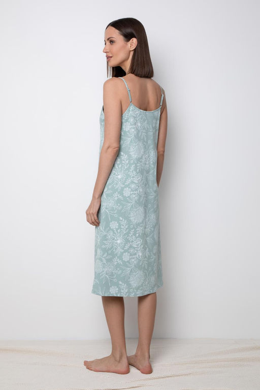 VERY NEAT _ Е 10002/голубой прибой,кружевные цветы сорочка жен  фото 3