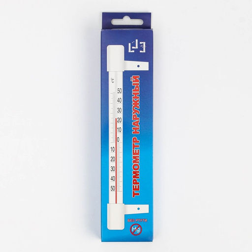 Цена за 3 шт. Термометр, градусник уличный, на окно, на гвоздике, от -50°С до +50°С, 20.5 х 6 см