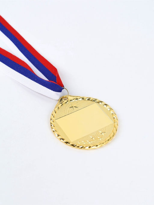 Медаль под нанесение золото 050, d=7 см, с лентой