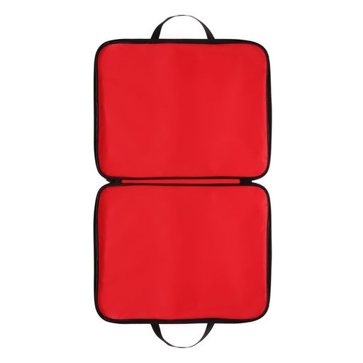 Папка для чертежей и рисунков А3, 470×350×20 мм, с ручками, текстильная, Calligrata Стандарт, Красная, плотность 600D