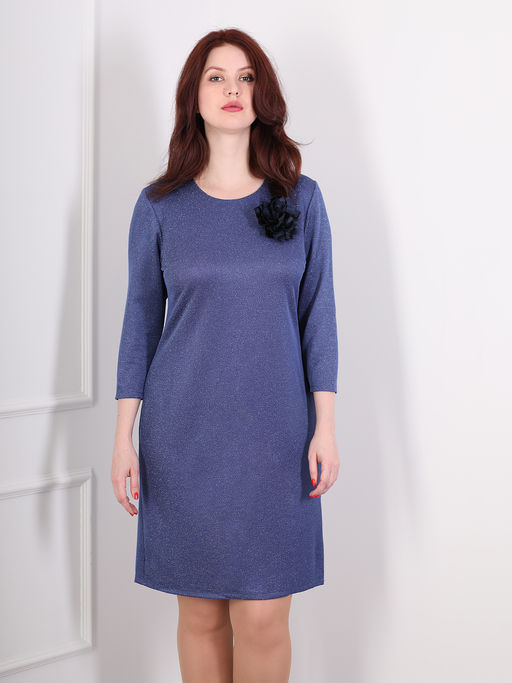 2В 4857.С2 Платье+ брошь - Almond фото 5