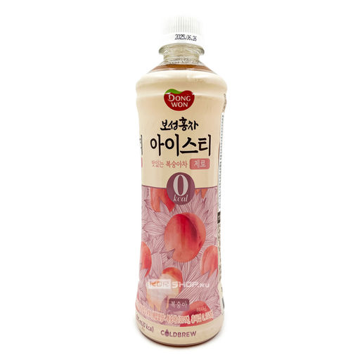 Напиток холодный чай со вкусом персика (0 ккал) Peach Iced Tea Dongwon, Корея, 500 мл