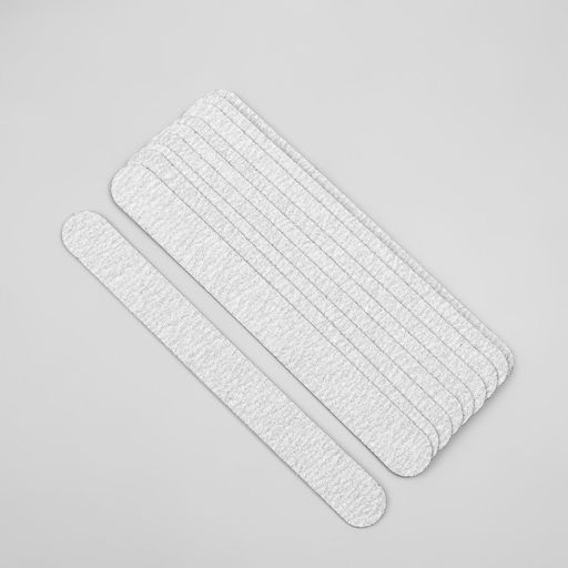 Цена за 10 шт. Сменный файл для пилки, на вспененной основе, абразивность 80, 18 см, фасовка 10 шт, цвет серый - Queen fair фото 2