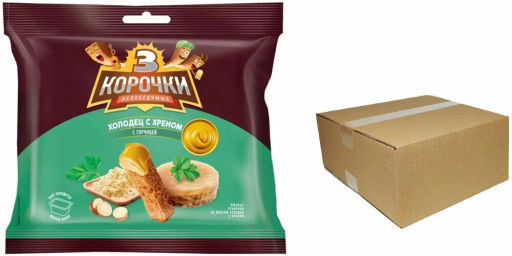 Цена за 5 шт.3 Корочки, сухарики со вкусом холодца с хреном, 40 г  фото 2