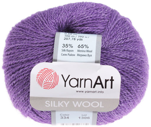 Силки вул (Silky wool) пряжа YarnArt 65% шерсть мериноса 35% искуственный шелк 10х25г/190м