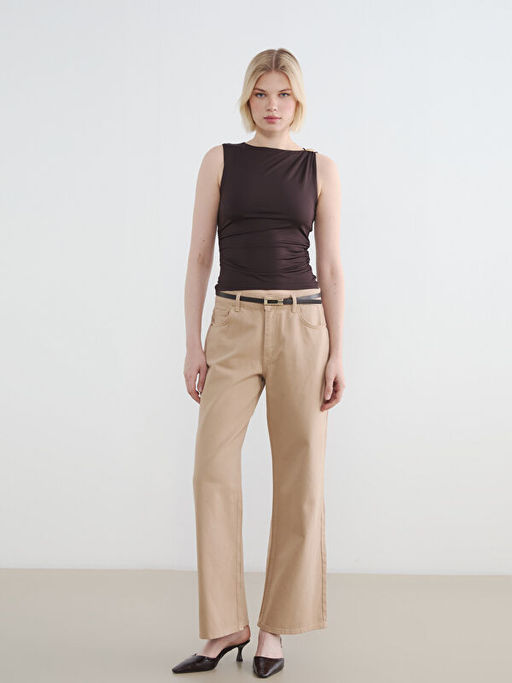 Bisiklet Yaka B?zg?l? Bluz