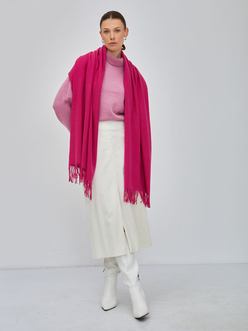 В составе шерсть и кашемир! теплый двусторонний палантин - Tantino фото 3