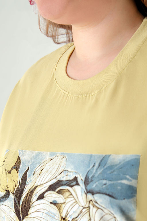 Арт. 3-1154 Футболка женская 50-58 (5 шт) Цвет:горчичный - Калинка фото 11