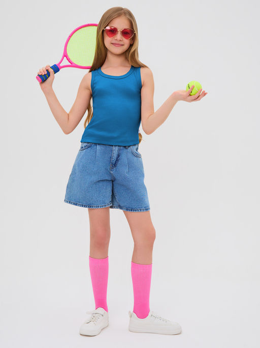 Майка кашкорсе в рубчик с лайкрой - Nota bene фото 8