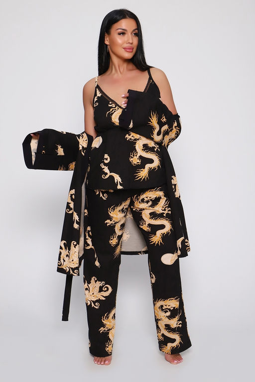 Пеньюар тройка Драконы 929