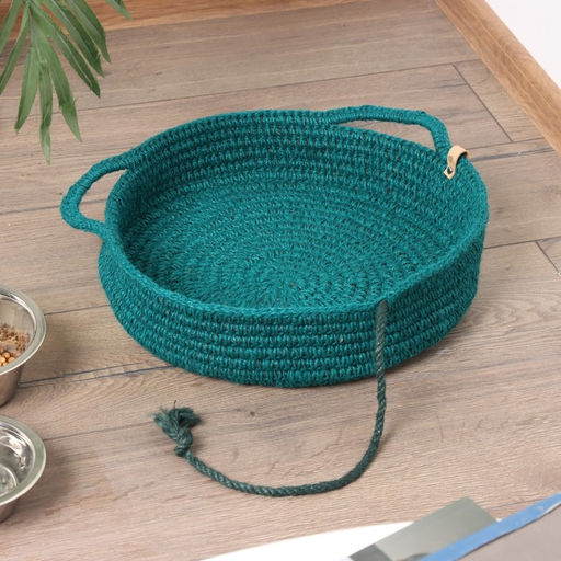 Лежанка для животных, D 35 см, зеленый, джут - Simaland фото 2