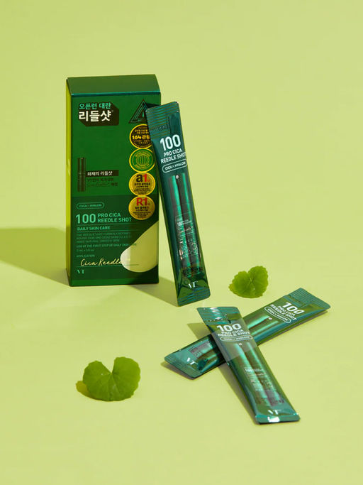 VT Cosmetics Бустер-сыворотка для чувствительной кожи для лица с микроиглами и экстрактом центеллы / Pro Cica Reedle Shot 100 Stick, 10 x 2 мл