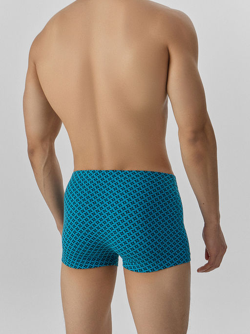 Цена за 2 штуки! Трусы боксеры мужские синие с узором - Mark formelle фото 5