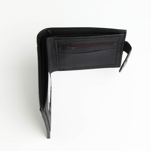 Портмоне мужское на магните, отдел для карт, монет, чёрное