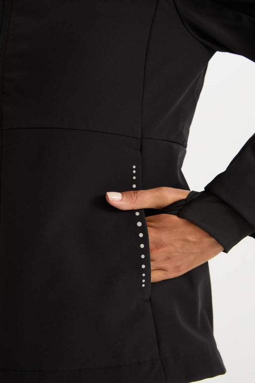 DefactoFit Водоотталкивающее ветрозащитное пальто Slim Fit с капюшоном и карманом на молнии с флисовой подкладкой из софтшелла  фото 6