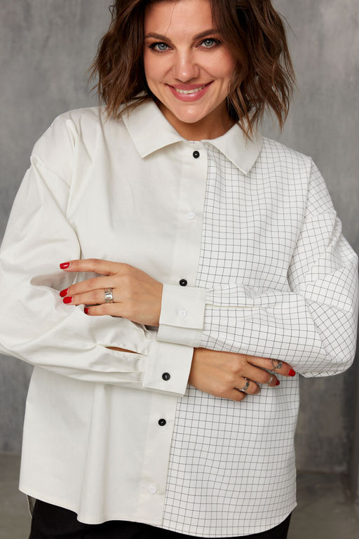 Рубашка BegiModa 4143 Сливочный