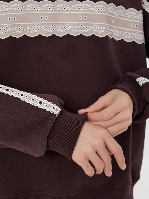 Худи женское коричневое с печатью - Mark formelle фото 4