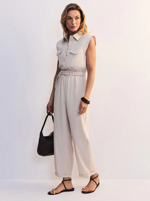 Приталенный комбинезон из вискозы / Zarina  фото 2