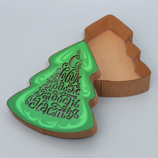 Коробка новогодняя подарочная «Ёлочка», 23×19.5×5 см