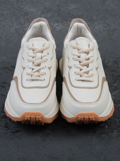 03-YC353-1 BEIGE Кроссовки женские (натуральная кожа)