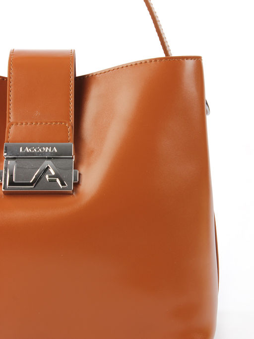 LACCOMA сумка Y8180R-рыжий натуральная кожа полиэстер