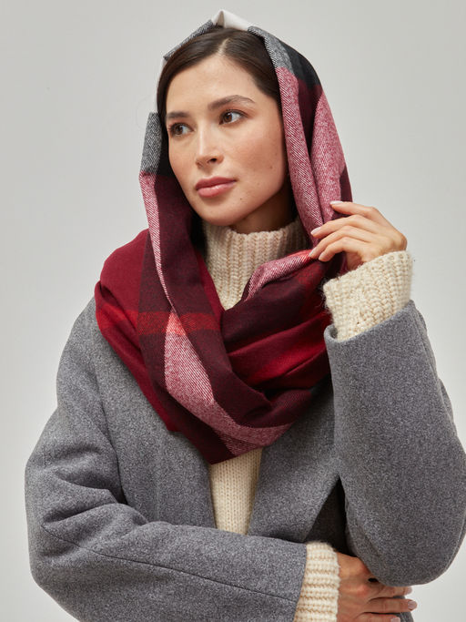 В составе шерсть и кашемир! теплый двусторонний палантин - Tantino фото 6