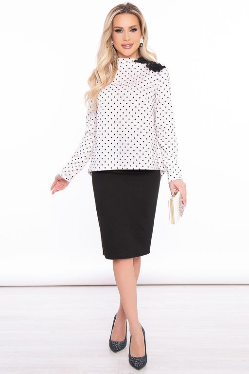 Костюм с юбкой Классика жанра (горох) К3049 - Lt collection фото 4