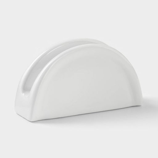 Салфетница керамическая «Классика», 11.5×3.5×6 см, цвет белый