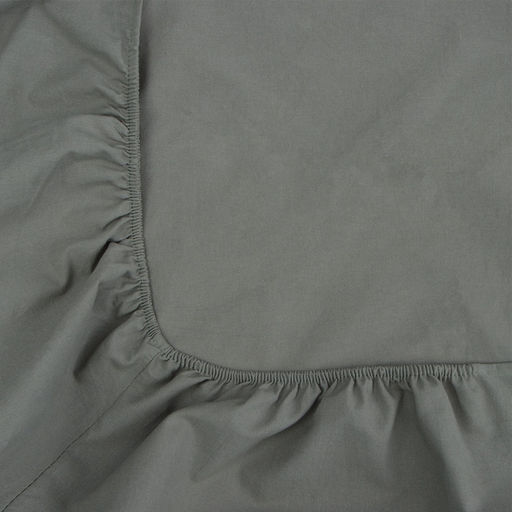 Простыня на резинке 2-спальная SL Home Cotton, 180200+30 см, тёмно-зелёная, полулён - Sima-land home фото 5