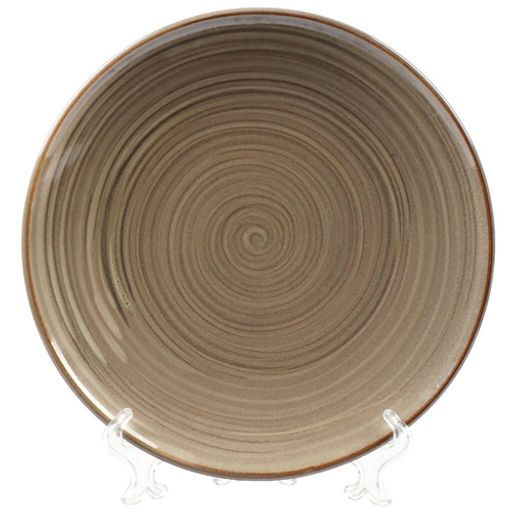 Тарелка обеденная, керамика, 26 см, круглая, Verde бежевый, Daniks, ST2155 (414827) (4/16)  фото 2