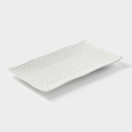 Блюдо сервировочное «Воздушность», 30.5×17 см, керамика, белое