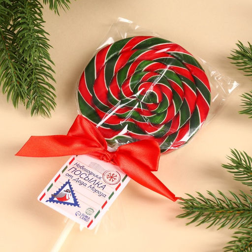 Леденец на палочке Новогодняя посылка, вкус: вишня, 110 г - Фабрика счастья фото 5