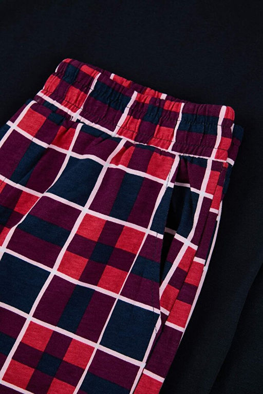 Lacivert*001 Regular Ekose / Kareli Homewear Pijama Tak_m_ TMNAW26PT00055 - Trendyolmilla фото 2