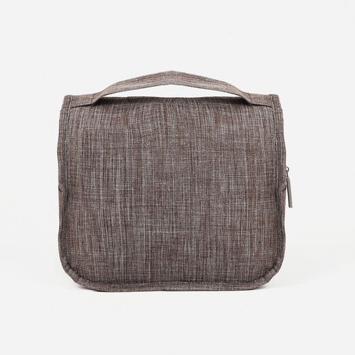 Косметичка-несессер дорожная на молнии, липучках, с крючком, с ручкой, коричневая - Simaland фото 2
