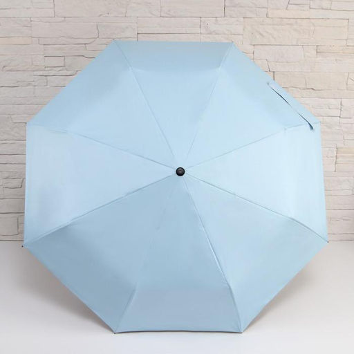 Зонт автоматический Однотонный, 3 сложения, 8 спиц, R = 48 см, цвет МИКС - Simaland фото 10