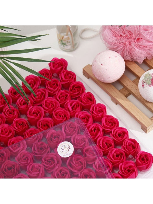 Розы мыльные фуксия, набор 81 шт.