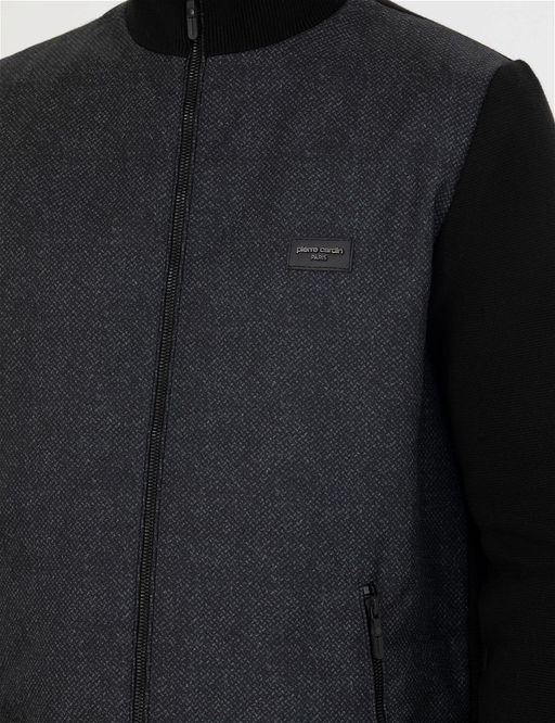 Siyah Slim Fit Fermuarl_ Triko H_rka - Pierre cardin фото 7