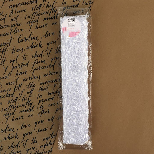 Кружево органза, 40 мм, 9±0.5 м, белое