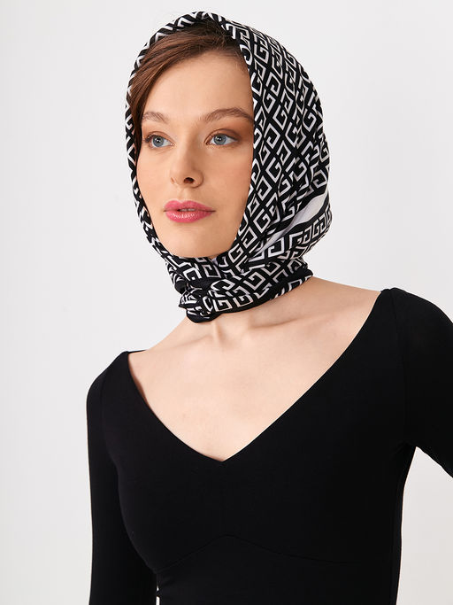 Большой, мягкий, тонкий и очень нежный двусторонний платок с рисунком. - Tantino фото 7